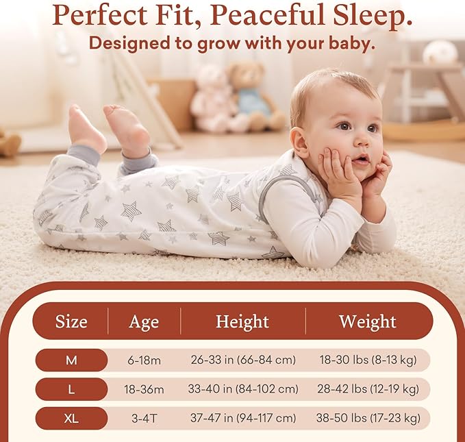 littogoose 1.0 TOG Toddler Sleep Sack with Legs, Baby Wearable Blanket for 6-18-36 Months 3T-4T, Early Walker Baby