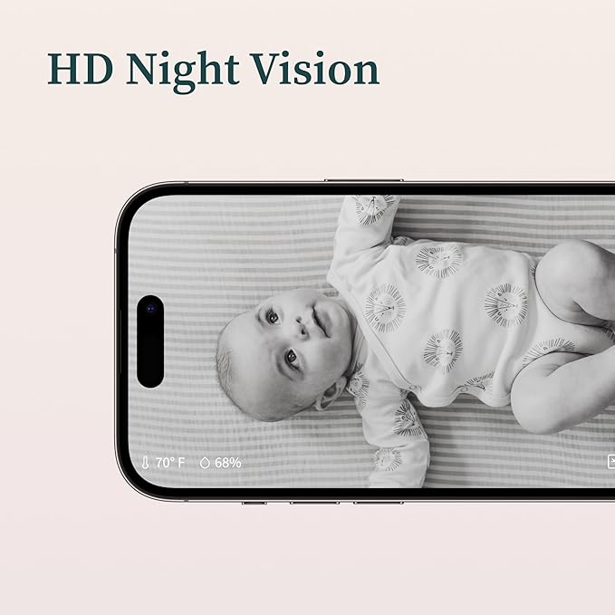 Owlet Dream Duo – FDA-Cleared Smart Baby Monitor with Sock & HD Video Cam 2K HD Video, Cry & Motion Alerts, Temp Monitoring