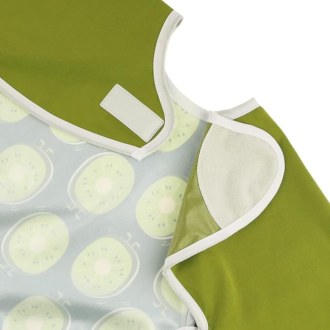Hi Sprout Infant Toddler Baby Waterproof Sleeved Bib, Bib with Sleeves&Pocket, 6-24 Months