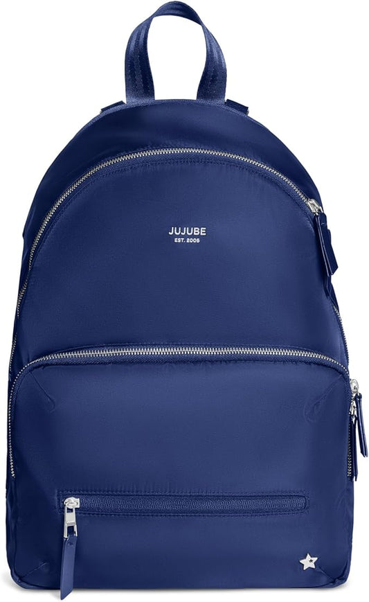 JuJuBe New Everyday Diaper Bag Backpack with Portable Changing Pad, Stroller Straps, Large Travel Backpack for Boy or Girl, Carrying Baby Bottles, Wipes, Diapers, Pacifiers, Navy