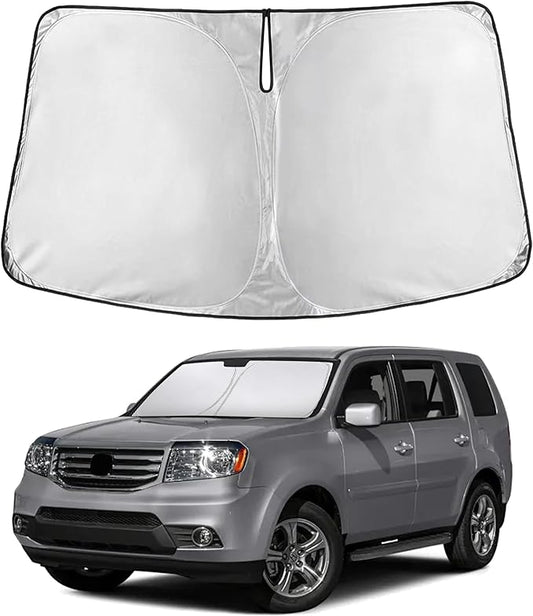 EcoNour Custom Windshield Sun Shade for Honda Pilot 2009–2015 | Family SUV Front Window Heat & UV Shield | Foldable Multi-Layer Sun Cover