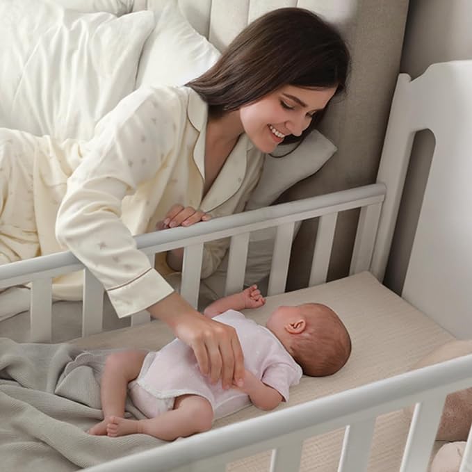 lulumoon Mini Crib Sheets Muslin: Soft Cotton Fitted Mini Crib Mattress Sheets for Boys and Girls 2Pack