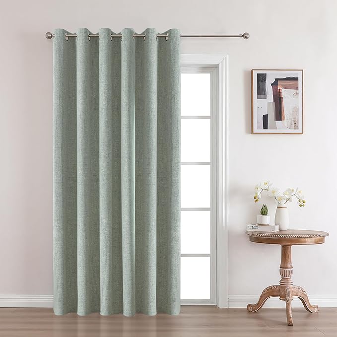 Joydeco 100% Blackout Curtains Customize for Living Room Bedroom, Sage Green Grommet Privacy Thermal Insulated Room Darkening Curtain 1 Panel (Custom Size, Color)