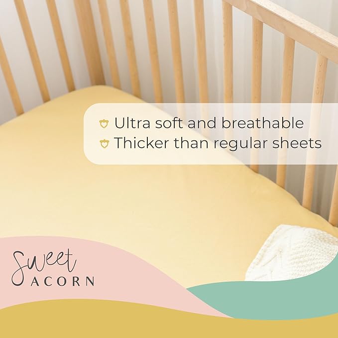 Fitted Crib Sheets - Organic Cotton Jersey Knit Crib Beddings - Fits Standard Baby Crib Mattress - 9" x 28" x 52" - Salt White