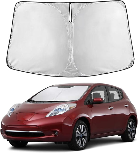 Econour Windshield Sunshade for Nissan Leaf 2011-2015 2016 2017, Sun Visor for Front Windshield & Window Sun Shade Cover, UV Heat Blocker & Protector, Car Accessories