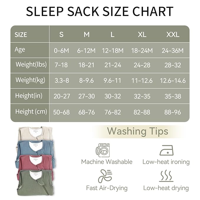 BubblePanda Rayon Made from Bamboo Toddler Sleep Sack with Feet 12-24 Months 1.0 Tog Breathable Sleep Sack 1t-2t Ultra Soft Baby Wearable Blanket with Legs Unisex Sleeping Bag with 2-Way Zipper