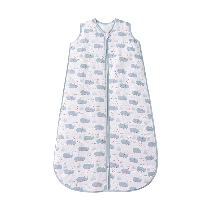 TADO MUSLIN Baby Sleep Sack 2-4 T 95% Rayon from Bamboo 5% Spandex Boys & Girls Wearable Blanket 1.0 TOG Toddler Sleeping Sack Warm 2- Way Zipper X-Large Rhino