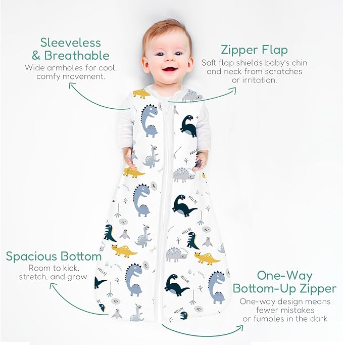 TOTCHILL Baby Sleep Sack, 1.0 TOG Cozy Wearable Blanket, Soft Sleeping Bag with Zipper, Toddler Sleep Sack 0-3-6-12-24-3T