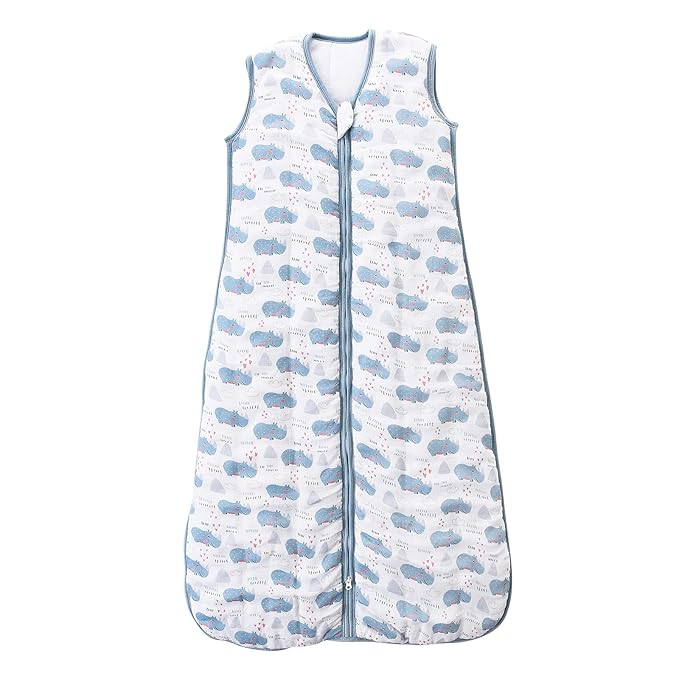 TADO MUSLIN Toddler Sleep Sack, 70% Rayon from Bamboo and 30% Cotton Baby Wearable Blanket Winter 2.5 TOG Sleeping Sacks Warm Soft Muslin Rhino (2-4T)