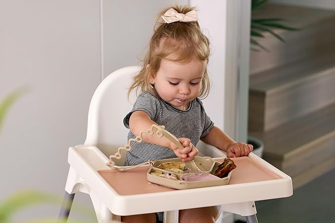 Smack Fun - Silicone Baby Feeding Spoons | 2 Pack (Tradewinds/Shifting Sand)