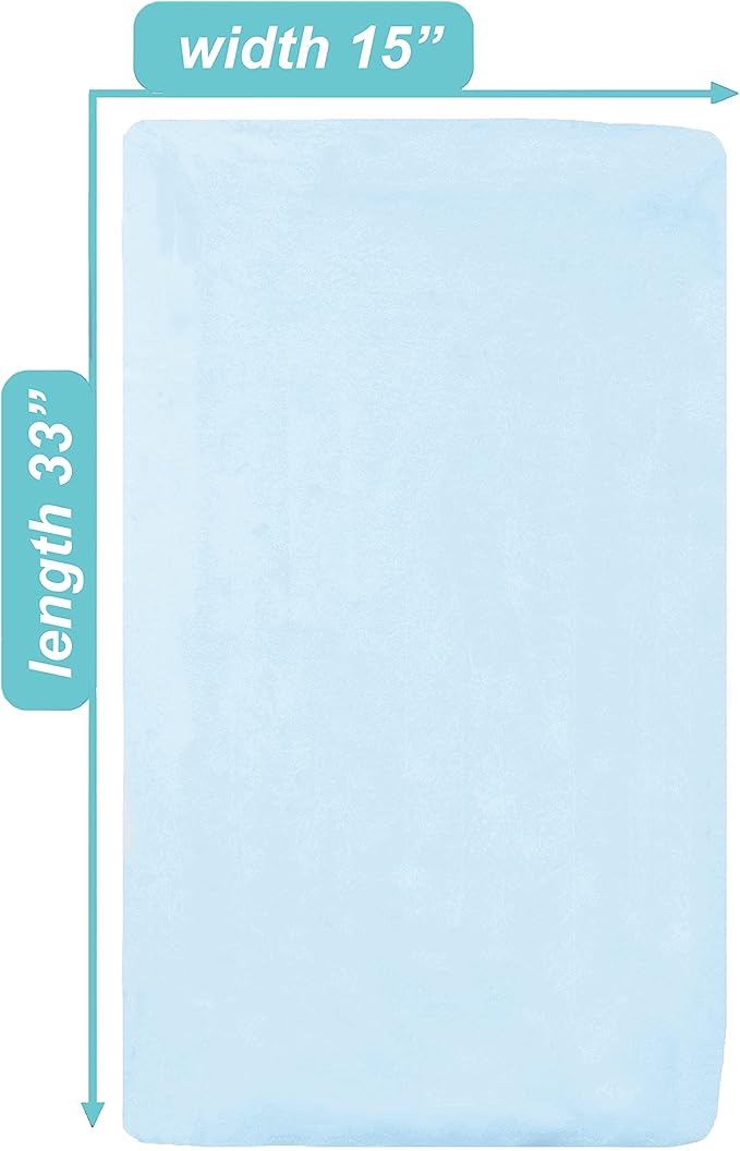 American Baby Company 15" x 33" Fitted Bassinet Sheet, 100% Natural Cotton Jersey Knit, Baby Blue, Soft Breathable, for Boys and Girls