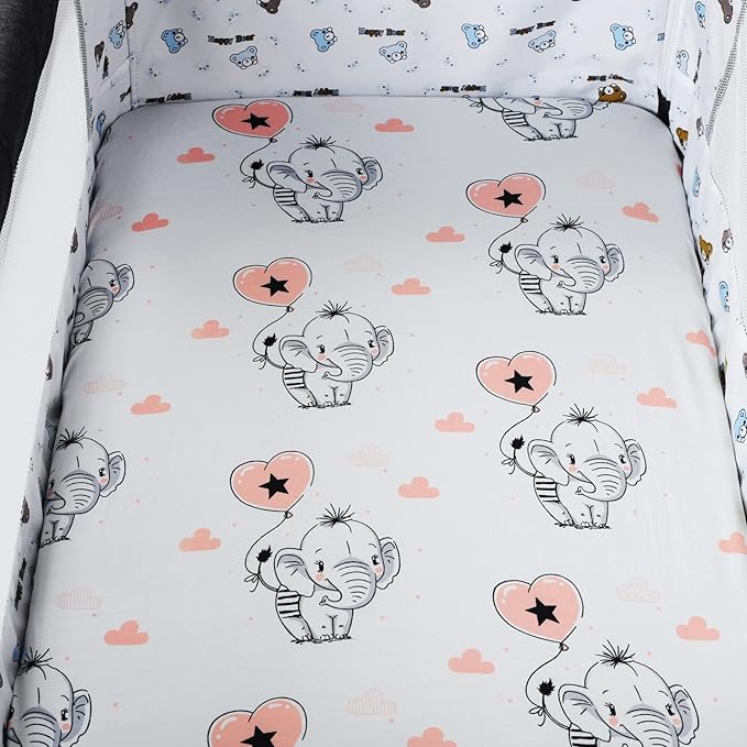 Tontukatu Changing Pad Cover Set 3 Pack Jersey Knit Ultra Soft for Baby Boys Girls Flamingo Elephant & Lion