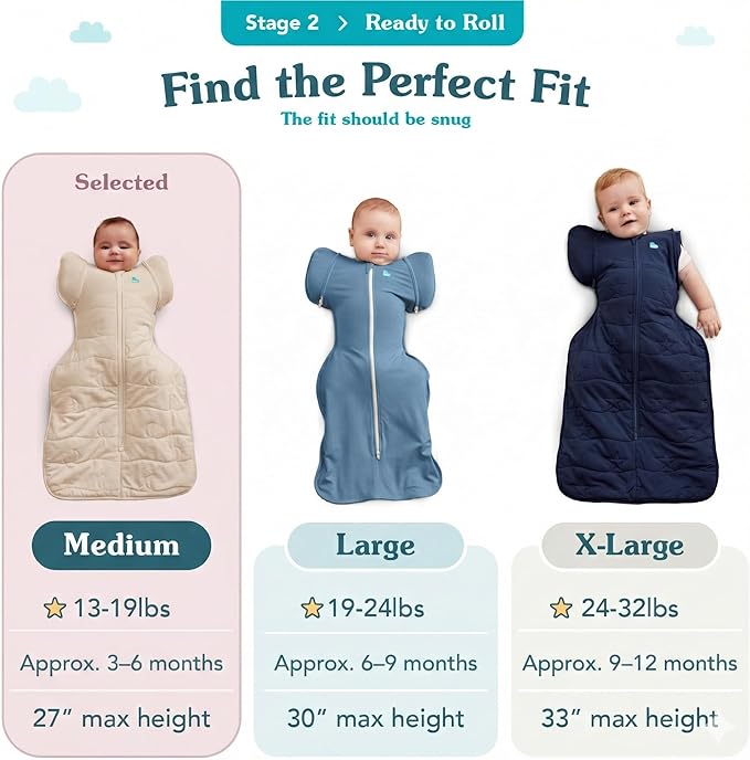 Love to Dream Swaddle UP, Transition Bag Warm 2.5 TOG, Gently Help Baby Safely Transition from Being Swaddled to Arms Free