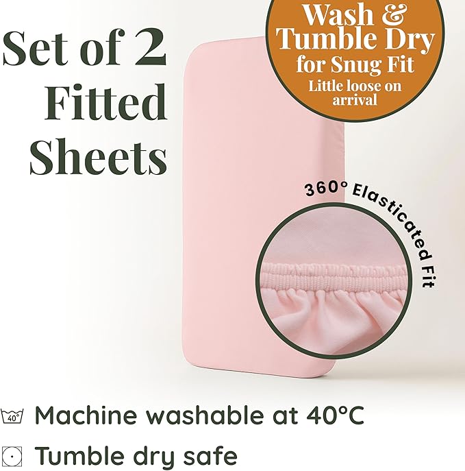 GOTS Organic Bedside Bassinet Sheets 33x20 for Maxi COSI Iora, Cowiewie, Baby Delight, Mika Micky, Ronbei, Koola Baby Bond, Kidsclub, Luxury Turkish Cotton - Rectangle 32x19-33x20
