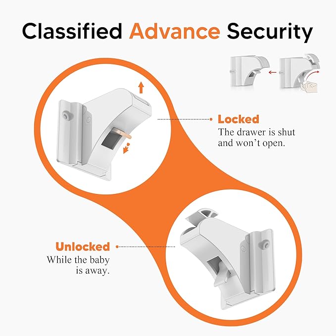 Magnetic Cabinet Locks Baby Proofing (20 Locks + 2 Keys) – Child Proof Cabinet Locks with Easy Adhesive Installation – Child Safety Locks for Kitchen, Cabinets & Drawers with Optional Screws