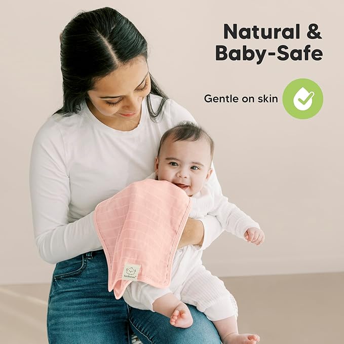 KeaBabies Cotton Muslin Burp Cloths Baby Boy, Girl - 5-Pack Soft & Absorbent Burping Cloth for Babies, Large Baby Towels & Washcloths for Newborn, Spit Up Rags, No Shrink, 20x10" (Flora Dew)