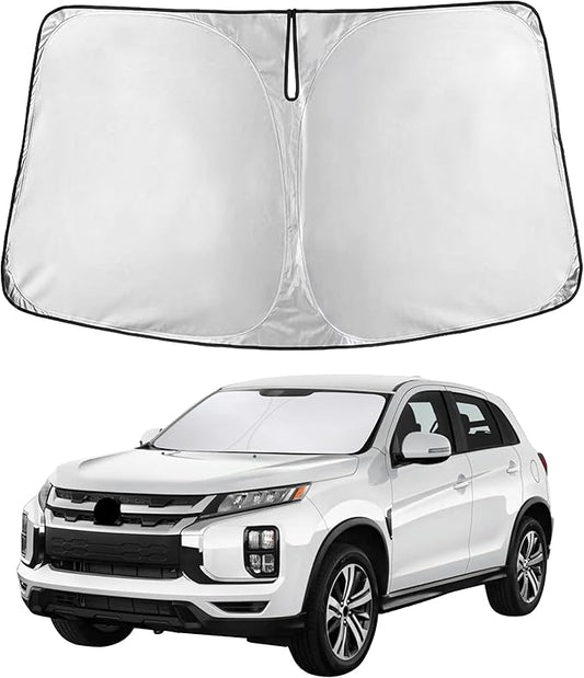 EcoNour Windshield Sunshade for Mitsubishi Outlander Sport 2011–2025 | Custom Fit Front Window Sun Shade | Blocks Harmful UV Rays & Reduces Heat | Foldable Sun Visor with Storage Pouch