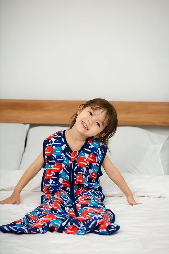 TADO MUSLIN Baby Sleep Sack 2-4 T Boys & Girls Wearable Blanket 100% Organic Cotton 0.5 TOG Toddler Sleeping Sack 2- Way Zipper X-Large Muslin