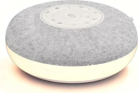 YEVIK Portable Sound Machine for Baby Sleep & Travel, 39 Soothing Sounds with Night Light, USB-C Rechargeable, Timer, White Noise Maker for Nursery, Adults, Office