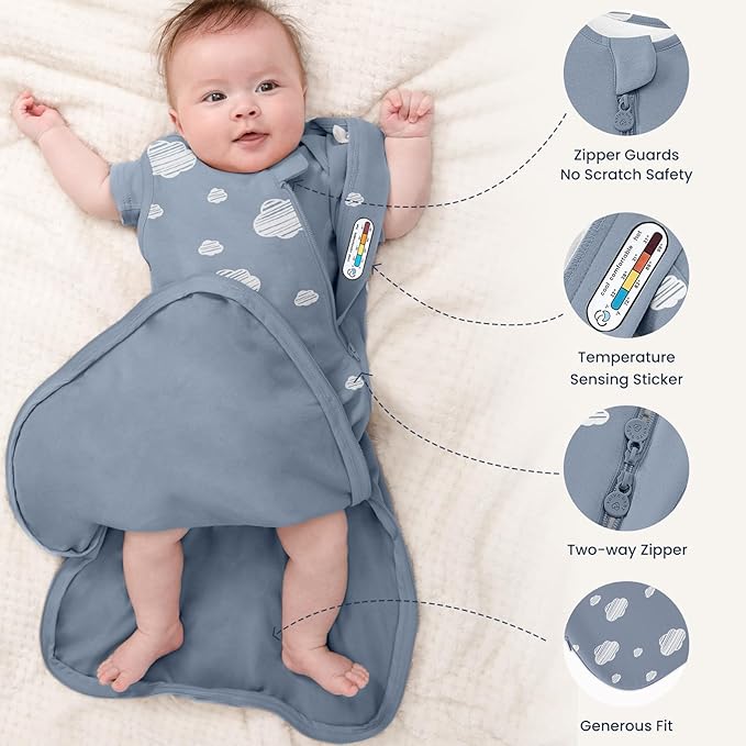 kaiya baby Unisex Sleeping Bag for Babies and Toddlers 0.5 Tog Sleep Sack 6-18 Months, Newborn Sleep Sack, Wearable Blanket Baby, One Piece Sleeveless, Gifts for Baby