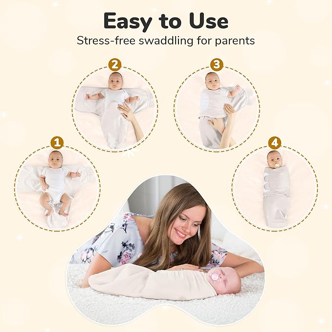 Mama Cheetah Baby Swaddle Blanket with Zipper, Newborn Swaddle Sack, Baby Swaddles Sleep Sack 0-3 Months, Baby Swaddle Wrap for Baby Boy & Girl, 3-Pack