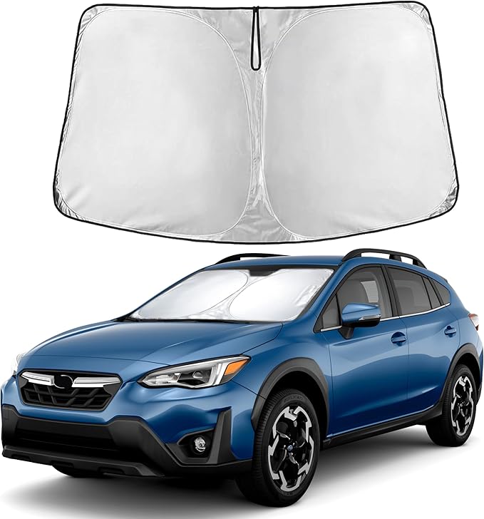 Econour Windshield Sunshade for Subaru Crosstrek 2018-2021, 2022, 2023 Sun Visor for Front Windshield & Window Sun Shade Cover, UV Heat Blocker & Protector, Car Accessories