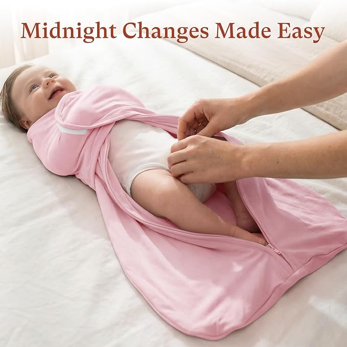 littogoose 2-Pack 0.5 TOG Newborn Sleep Sack, All-in-One Swaddle Wrap with Silent Velcro for Infants (0–3 Months)