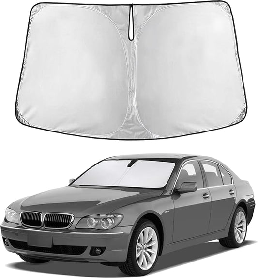 Econour Windshield Sunshade for BMW 7 Series 2001-2006 2007 2008, Sun Visor for Front Windshield & Window Sun Shade Cover, UV Heat Blocker & Protector, Car Accessories