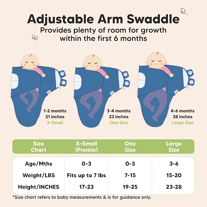 3-Pack Organic Baby Swaddle Sleep Sacks - Swaddles for Newborns, Infant 0-3 Months, Baby Girls, Boys, Soft & Snug Newborn Sleep Sack, Nursery Swaddling Blankets (Valiant)