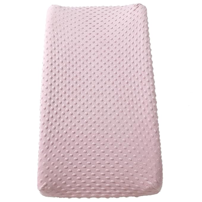 DONOMILO Changing Pad Cover Super Soft Dots Skin-Friendly Breathable Wipeable Changing Table Sheets for Baby Boy and Baby Girl (Blushing Bride)