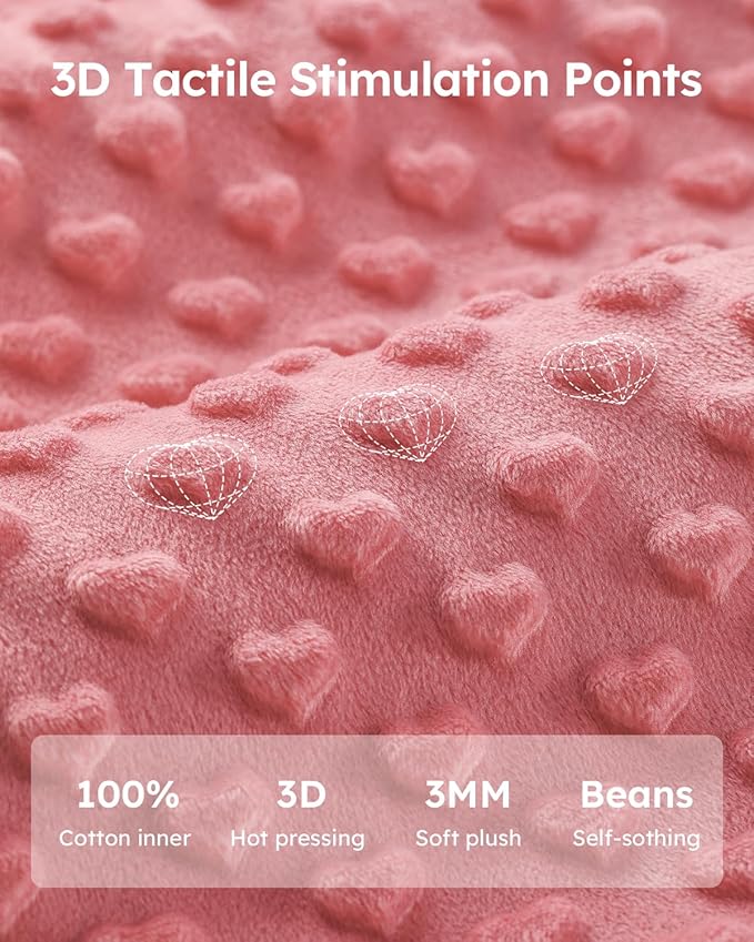 Yoofoss Fleece Baby Sleep Sack 6-12 Months with Plush Dots, TOG 1.5 Baby Wearable Blanket with 2-Way Zipper, Cotton Toddler Sleep Sack Fleece