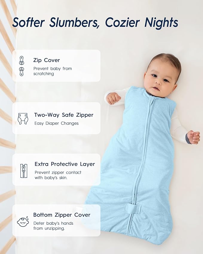 TotAha Baby Sleep Sack 18-24 Month TOG 1.0, Premium Soft Wearable Blanket Baby Sleeping Bag with 2-way Safe Zipper for infant Babies Girl Boy