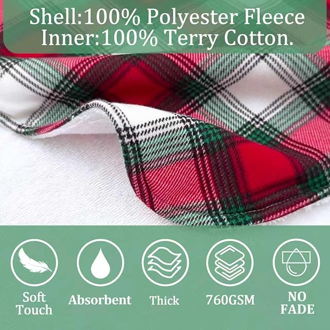VOOVA & MOVAS Double-Layered Baby Hooded Towel Poncho (2-4 Years, 20x21 Inches) | Ultra Soft & Absorbent Cotton | Thick Toddler Bath Towel for Swimming, Beach, Shower & Winter,Red Bufflo