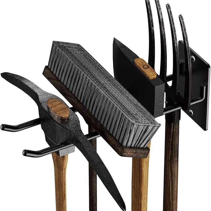 2-Pack Heavy Duty Garage Hooks, 12” Wall Mount Storage Hooks for Chairs, Beach Chairs, Strollers, Ladders, Garden Tools, Hoses – Garage Organizer Solution (2)