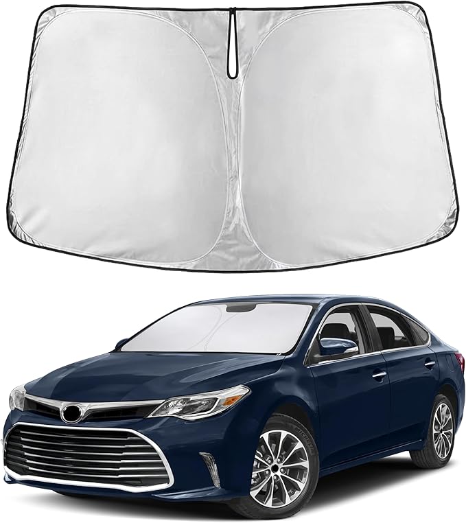 Econour Windshield Sunshade for Toyota Avalon 2013-2016 2017 2018, Sun Visor for Front Windshield & Window Sun Shade Cover, UV Heat Blocker & Protector, Car Accessories