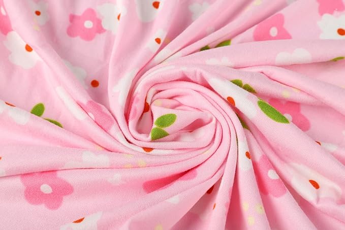 Onacosht Bassinet Sheets Set 3 Pack for Baby Girl, Stretchy Soft Jersey Knitted Fitted Sheet Universal for Oval Rectangle and Hourglass Bassinet Mattress, Pink Floral