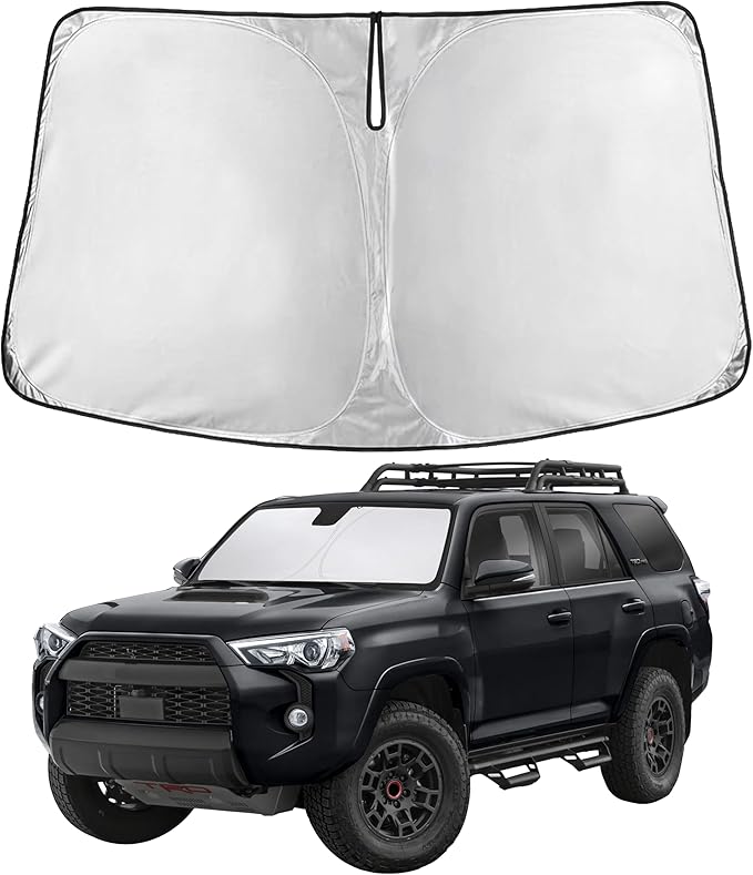 EcoNour Windshield Sunshade for Toyota 4Runner 2025–2026 | Custom Fit Front Window Sun Shade | Blocks Harmful UV Rays & Reduces Heat | Foldable Sun Visor with Storage Pouch