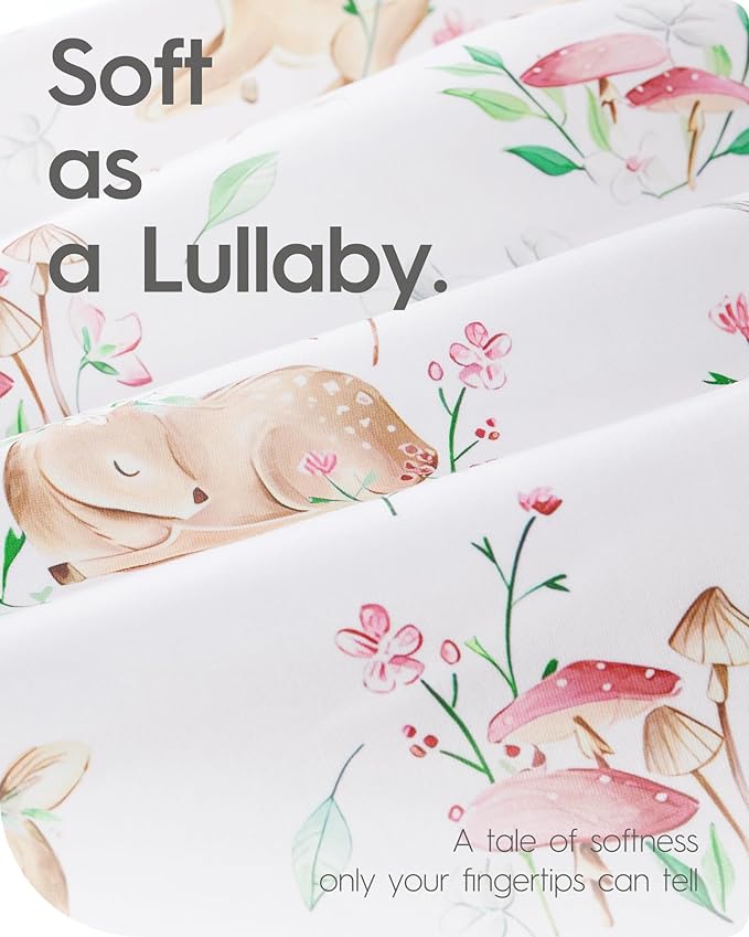 TotBasic Crib Sheets Netural for Girls Boys, Premium Soft Crib Mattress Fitted Sheet, Ultra Breathable Baby Sheets, Super Stretchy Baby Bed Sheets 28x52x9 Extra Deep Pocket