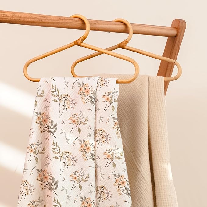 lulumoon Fitted Crib Sheets 2-Pack: Soft Muslin Cotton for Standard Crib - Boho Floral Print for Baby Girls Nursery Bedding & Gift