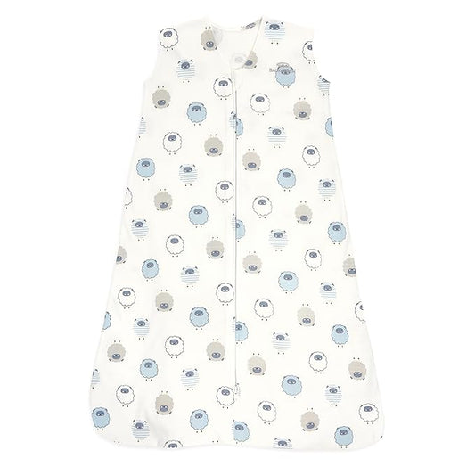HALO SleepSack, 100% Cotton Wearable Blanket, Swaddle Transition Sleeping Bag, TOG 0.5, Sleepy Sheep, Medium, 6-12 Months