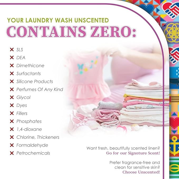 Truly Free Natural Fabric Softener | Plant-Based | Non-Toxic for Babies & Kids Sensitive Skin | Unscented Eco-Friendly Fabric Softener Conditioner | Safe, Gentle & Chemical-Free