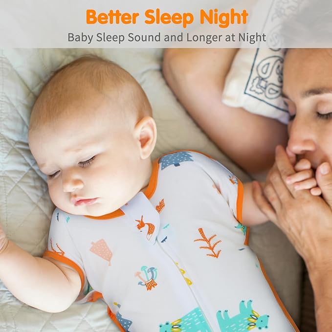 Transition Swaddle 0-3 Months, Newborn Sleep Sacks Arms up Swaddle 2-Way Zipper 100% Cotton Arms in/out, 0.8 Tog Baby Sleep Sack for Boy Girl, 2-Pack Transitional Swaddles (Small 5-14lbs)