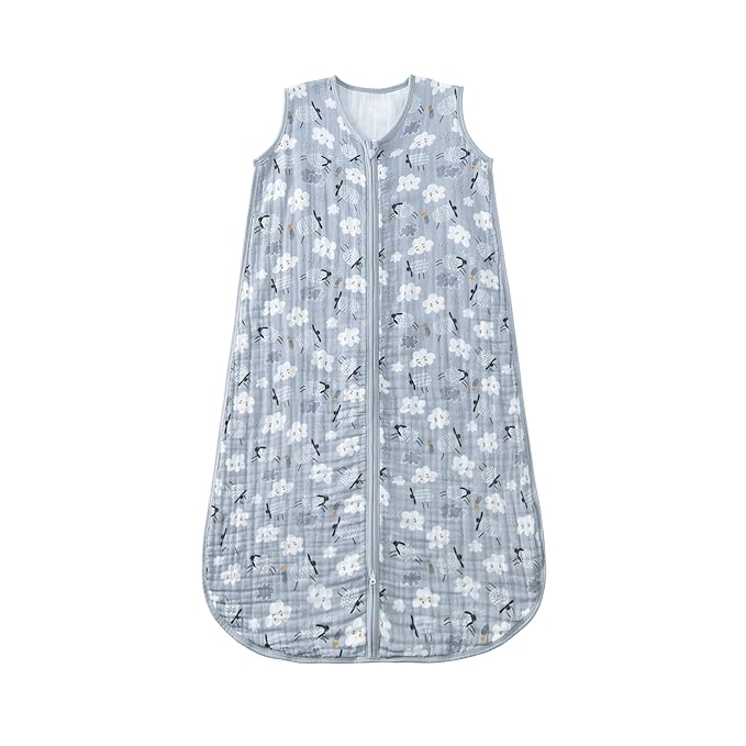 TADO MUSLIN Baby Sleep Sack 2-4 T Baby Wearable Blanket 100% Organic Cotton 0.5 TOG Toddler Sleep Sacks 2- Way Zipper Soft 4 Layers Muslin 2T 3T 4T Sheep Grey
