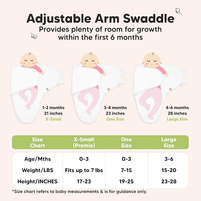 3-Pack Organic Baby Swaddle Sleep Sacks - Swaddles for Newborns, Infant 0-3 Months, Baby Girls, Boys, Soft & Snug Newborn Sleep Sack, Nursery Swaddling Blankets (Sage)