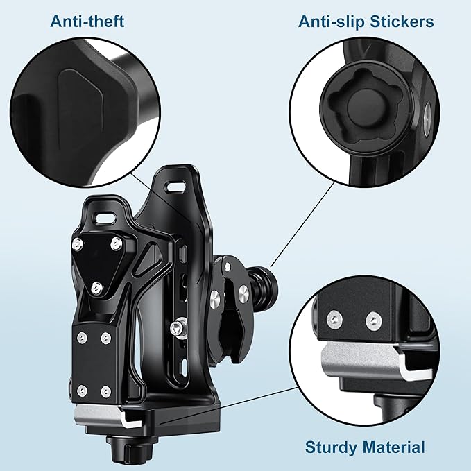 Generic Extra Large Motorcycle ATV Cup Holder Anti Theft, Adjustable Water Bottle Holder for 1.96 – 3.6"" Water Bottle, for Motorcycle Bike Baby Stroller Wheelchair Golf Push Cart Marine Boat Tractor
