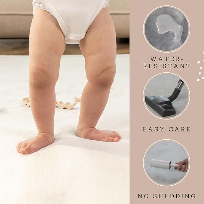 Hakuna Matte CloudSoft Baby Play Mat for Floor 80" x 110" Dark Gray – Coral Velvet Memory Foam Rug for Crawling & Cozy Play – Non-Slip, Water-Resistant, Easy-Care Tummy Time Mat, Playmat for Playpen