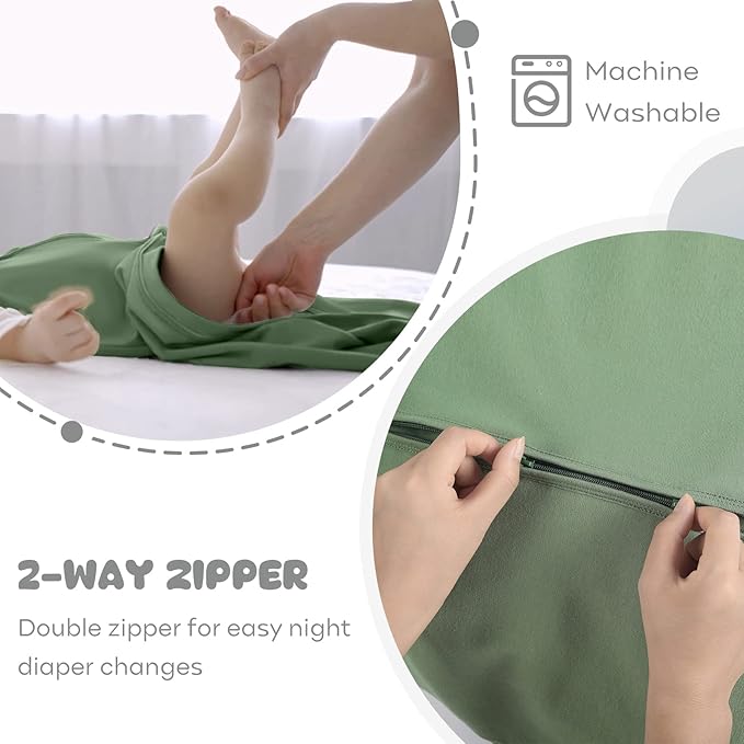 Yoofoss Baby Sleep Sack 12-18 Months Baby Wearable Blanket 100% Organic Cotton 2-Way Zipper Toddler Sleeping Sack, Lightweight Sleep Sacks for Babies