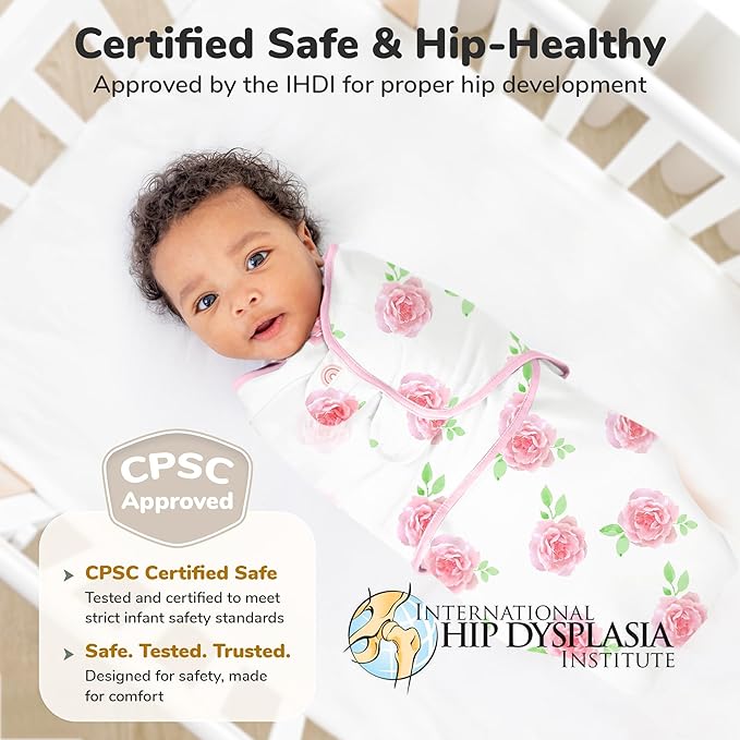 Mama Cheetah Baby Swaddle Sack, Organic Swaddle Blanket, Newborn Swaddling Sleep Sacks, Adjustable Infant Swaddle Wrap, Easy Swaddles for Boy Girl 0-3 Month, Love You