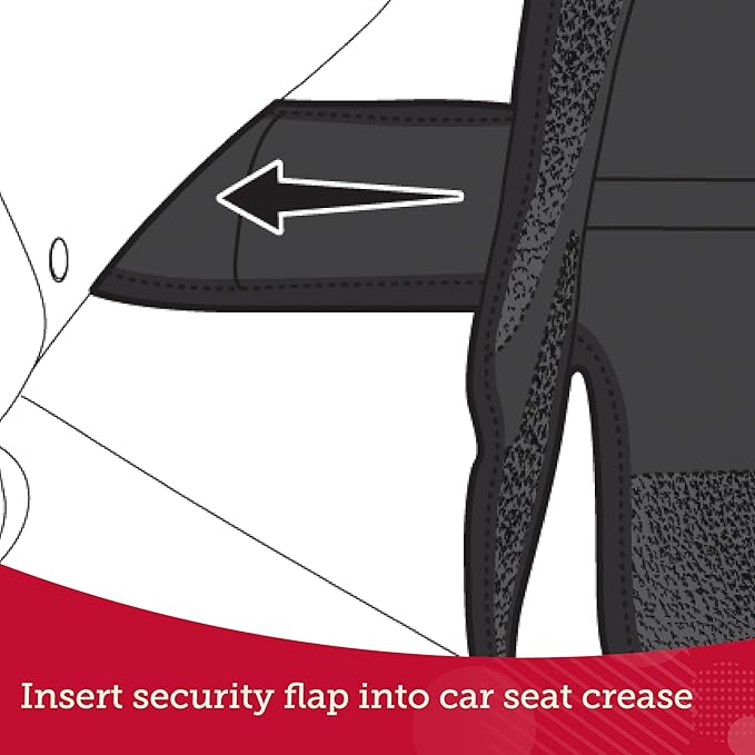 Lusso Gear Car Seat Protector for Baby - Backless Mat With Thick Padding, 2 Mesh Storage Pockets, Waterproof - Protects Fabric or Leather Seats, Non-Slip Padded Backing (Black)