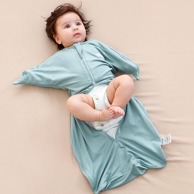 PuppyPaws Baby Sleep Sack, Transitional Swaddle, Swaddles for Newborns，1.0 Tog Sleep Sack 6-9 Months, Wearable Blanket Baby with 2-Way Zipper